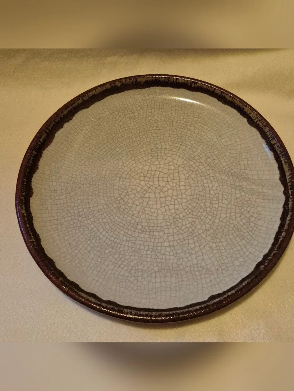 Vintage Retired Pier 1 Charger Platter From The Crackle Line set of two